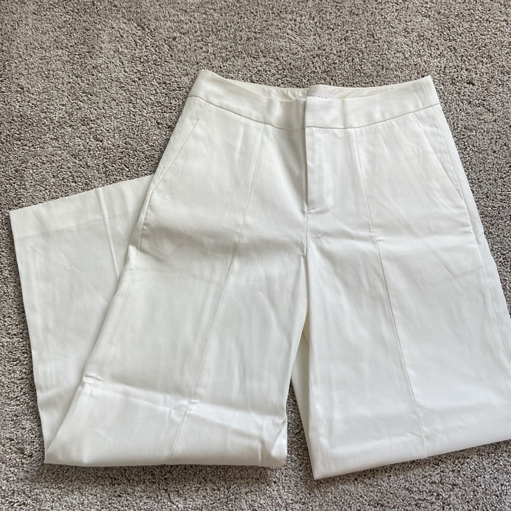 Everlane • White High Waisted Wide Leg Pants